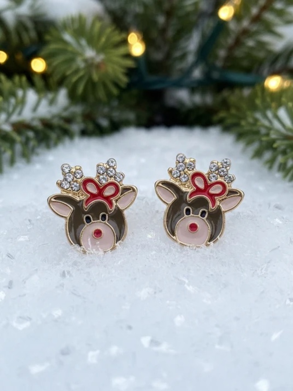Cute Reindeer Stud Earrings